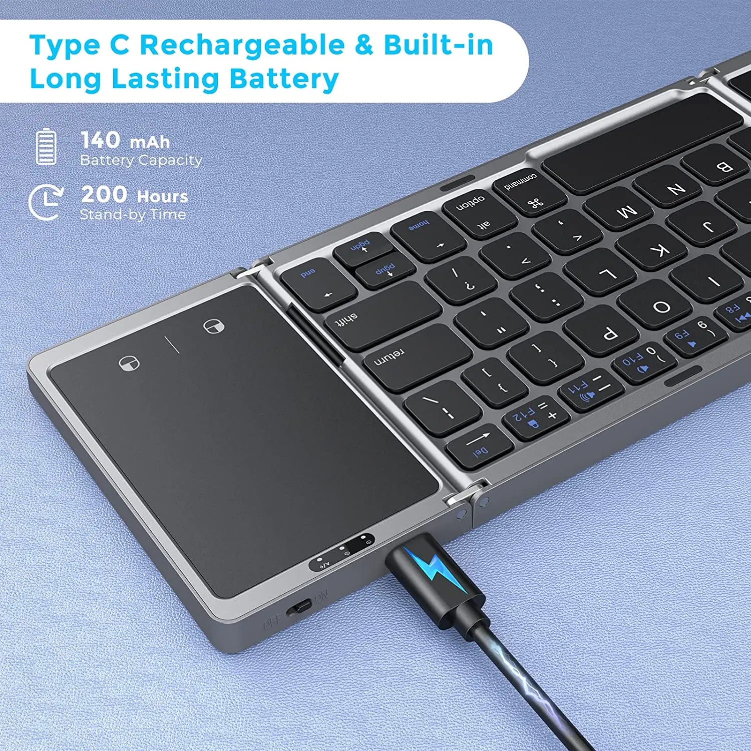 Foldable Travel Bluetooth Keyboard