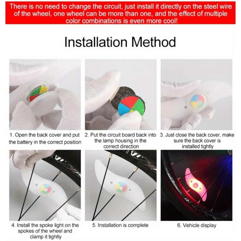 GlowSpoke Compact Wheel Safety Lights Set