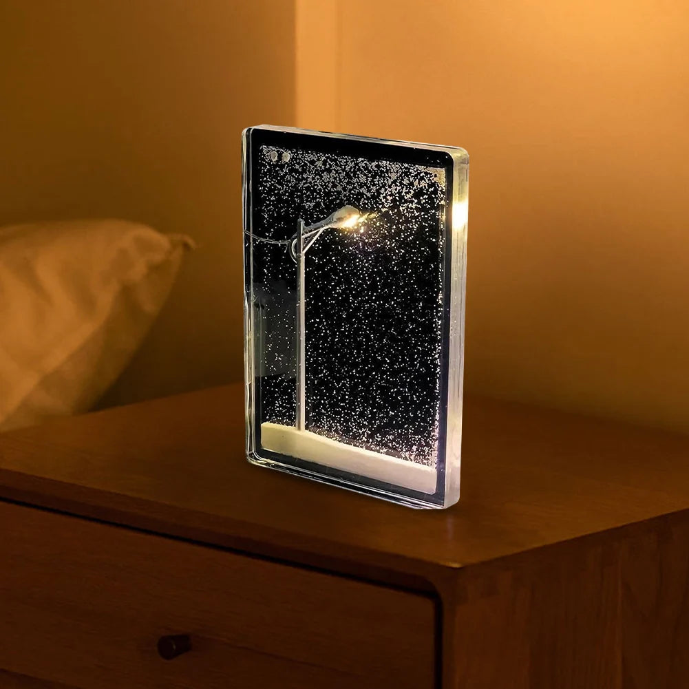Handmade Cozy Snow Night Lamp